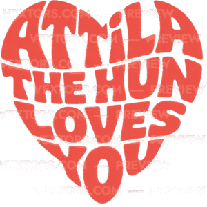 Atilla The Hun Loves You Heart Vector